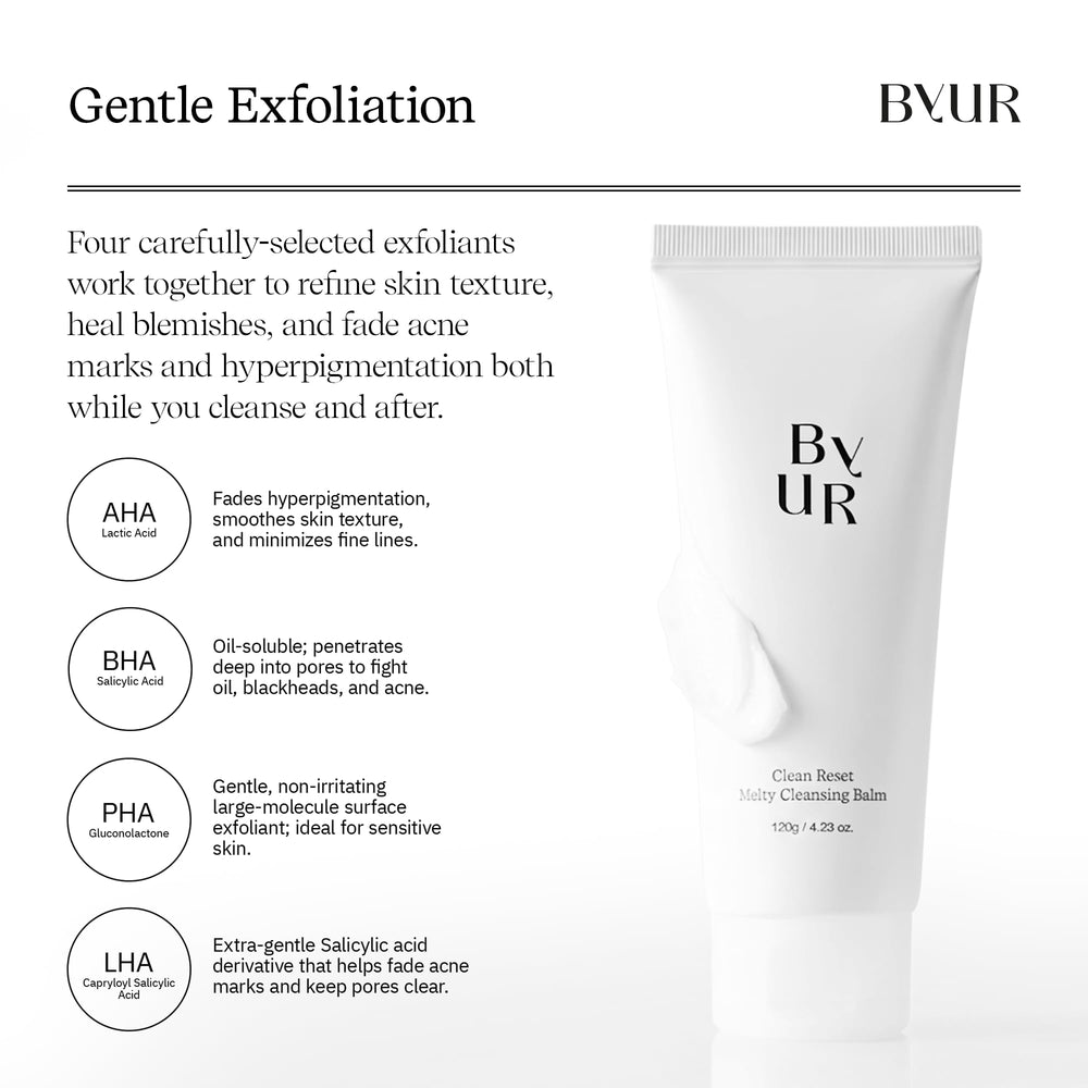 ByUR Melty Balm clear label highlighting botanical extracts and actives