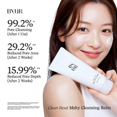 ByUR Melty Balm melting on skin to dissolve makeup and hydrate effectively