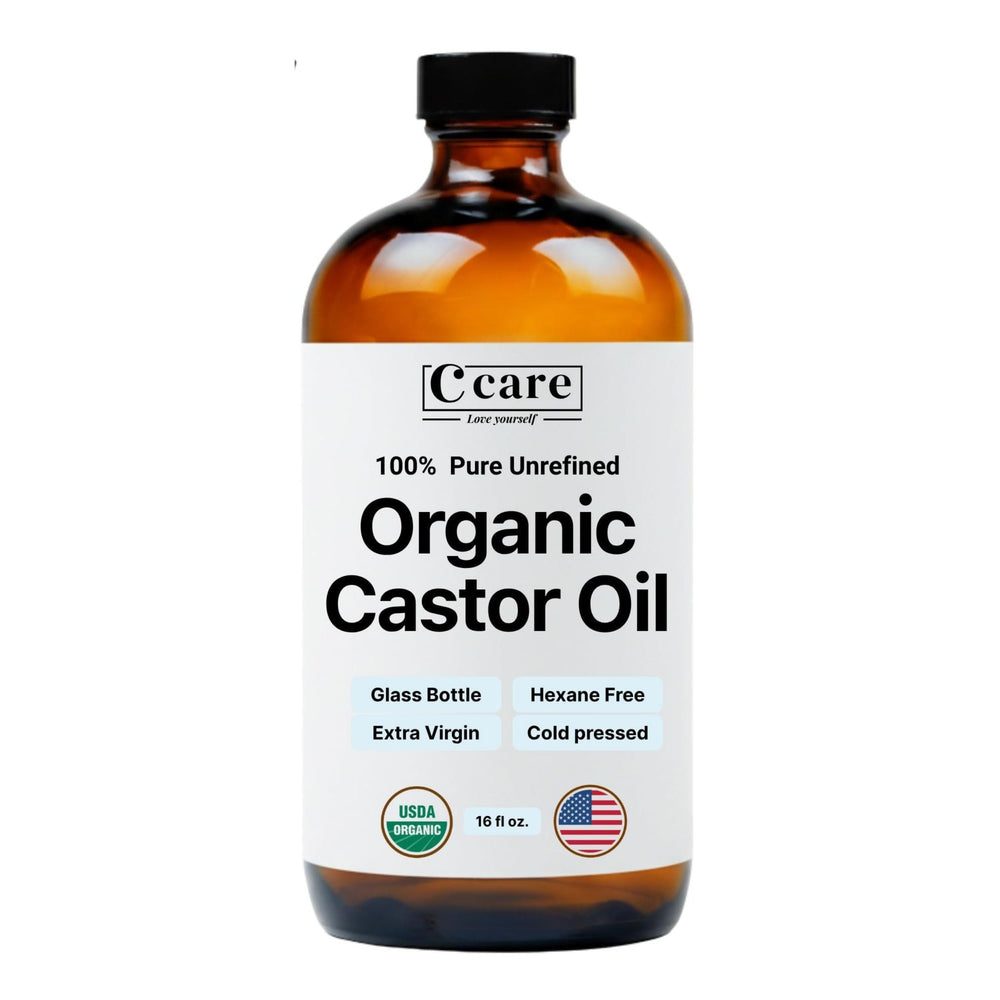 C CARE front view of 16oz amber bottle showing product clarity and full size benefit