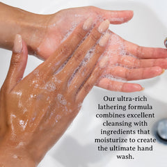 C.O. Bigelow creamy lemon lather demonstrating gentle foaming action