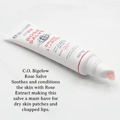 C. O. Bigelow close-up texture of salve, showing smooth non-waxy finish for hydration