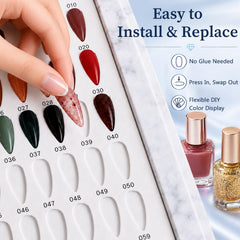 C12rtive open book with 160 displayed nail tips for client selection