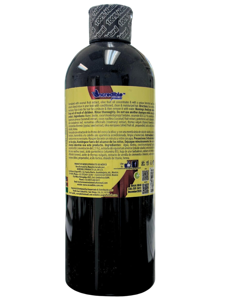 caballado 950ml next to standard bottle showing value size advantage