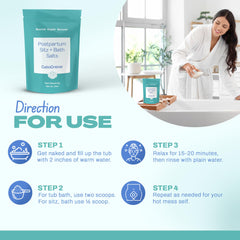 Cabocreme measuring scoop with recommended dosage for sitz and full baths
