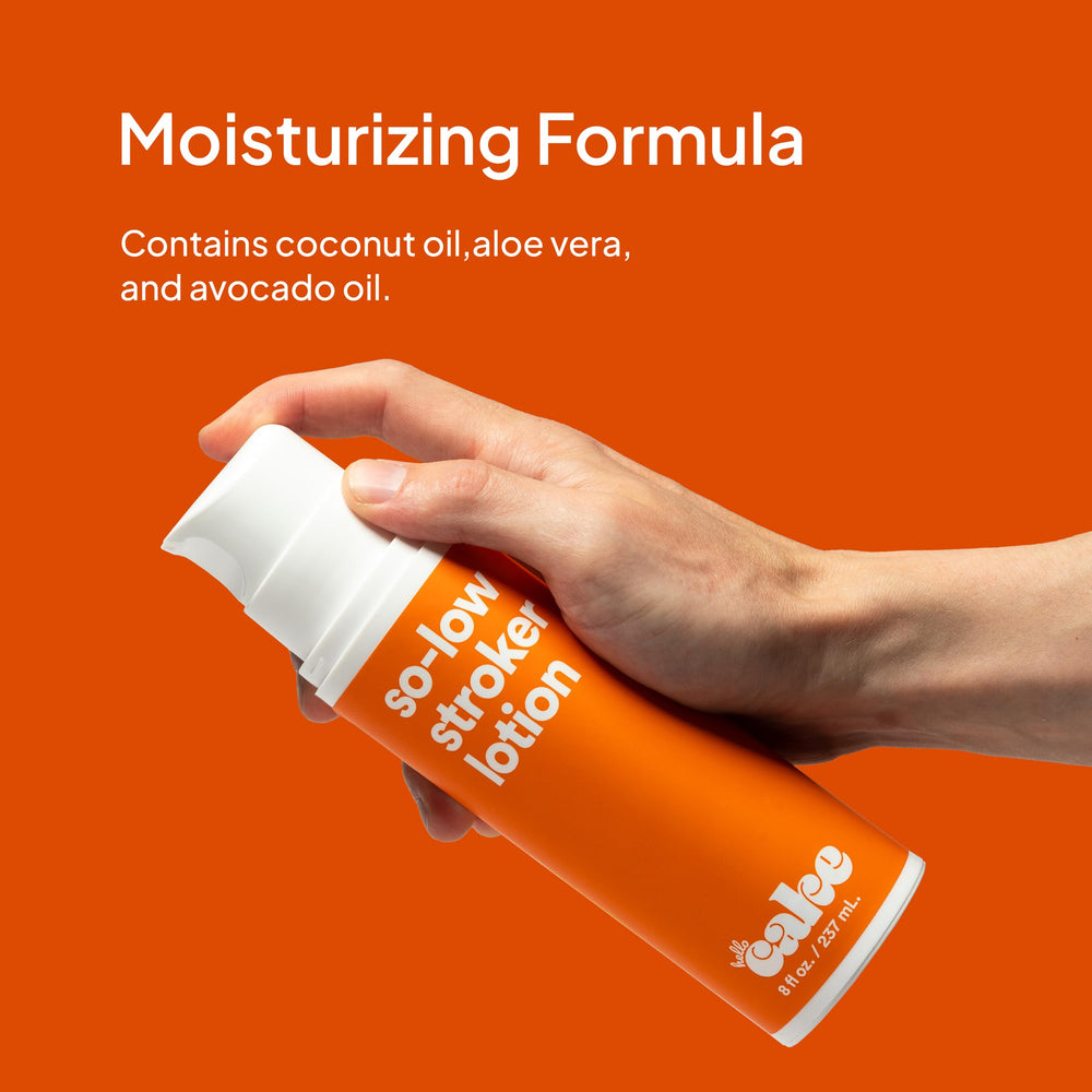 cake lotion texture on hand demonstrating creamy glide and quick absorption benefit