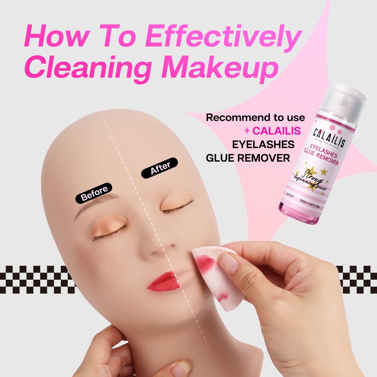 CALAILIS four removable eyelids laid out showing easy swapping for repeated sessions