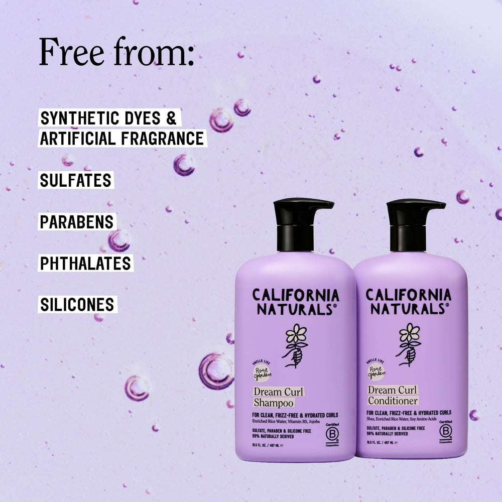 California Naturals conditioner texture pouring to show creamy hydration