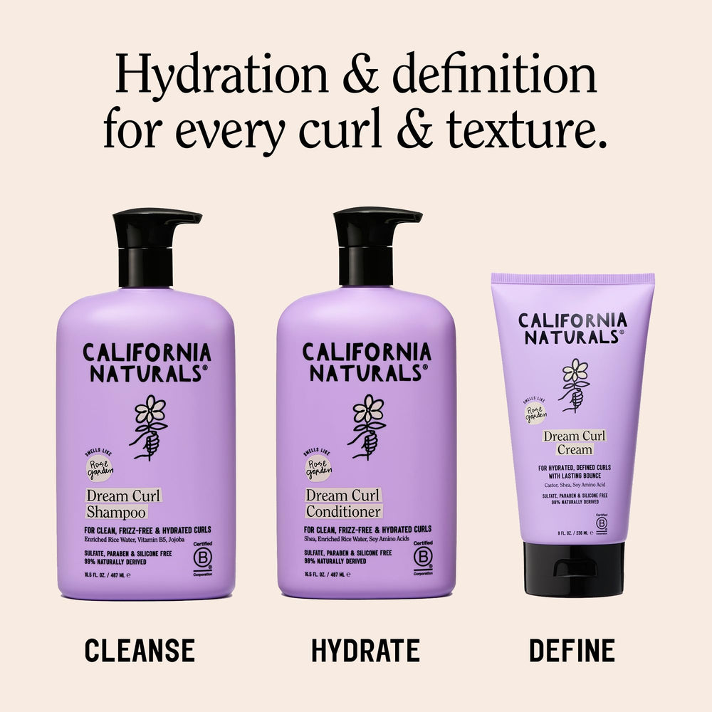 California Naturals set staged on bathroom shelf suggesting daily routine benefit