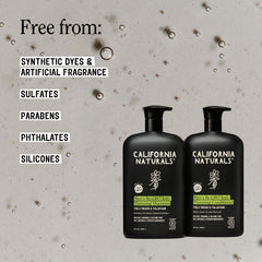 California Naturals shampoo texture close-up for gentle cleanse