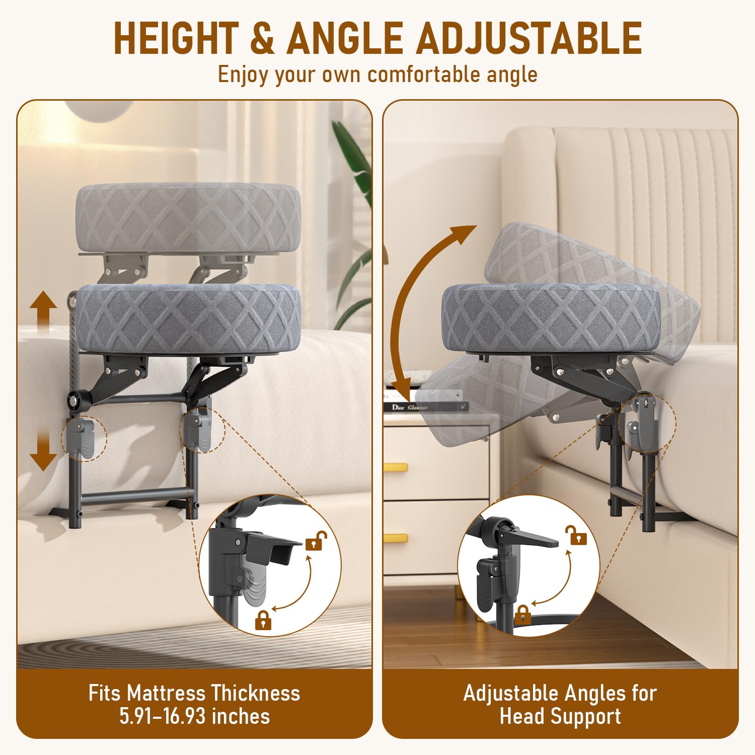 CALLRIOTUS face cradle in use on sofa providing ergonomic support