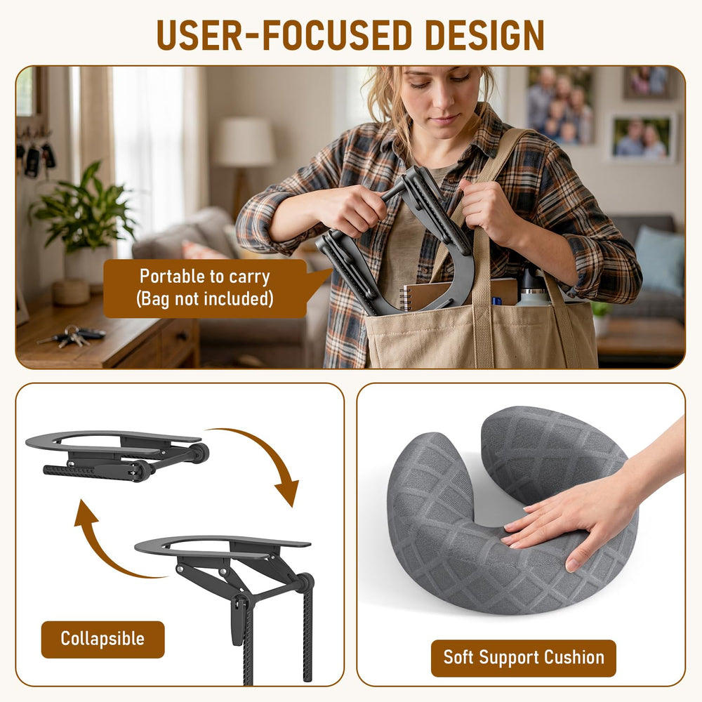 CALLRIOTUS folded headrest packed for storage and easy transport