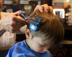CALMING CLIPPER combs and guards array showing adjustable lengths and control