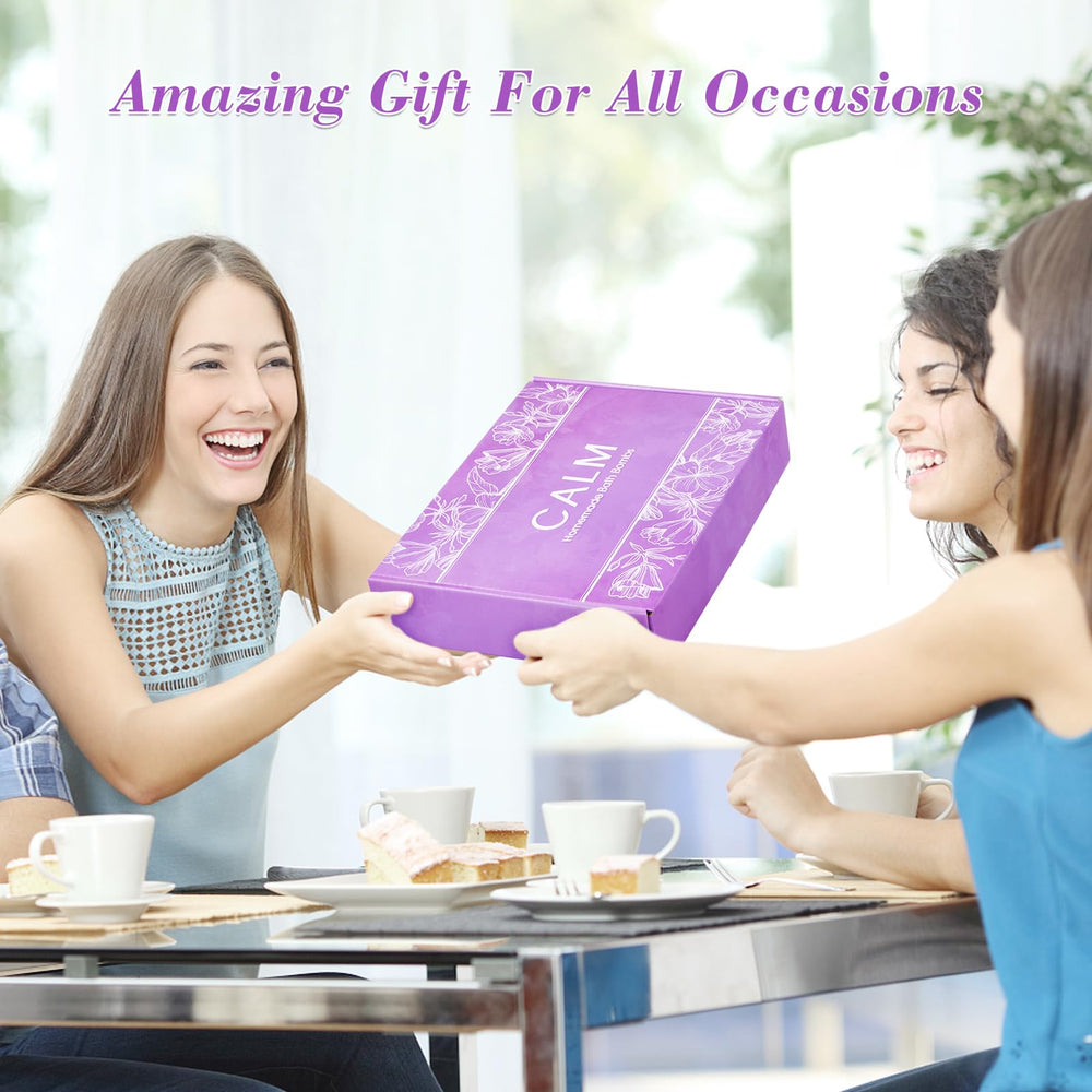 CalmNFiz label and tag detail emphasizing gift-ready presentation and easy labeling