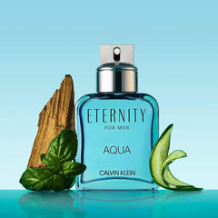 Calvin Klein Eternity Aqua cap and nozzle close-up highlighting quality finish