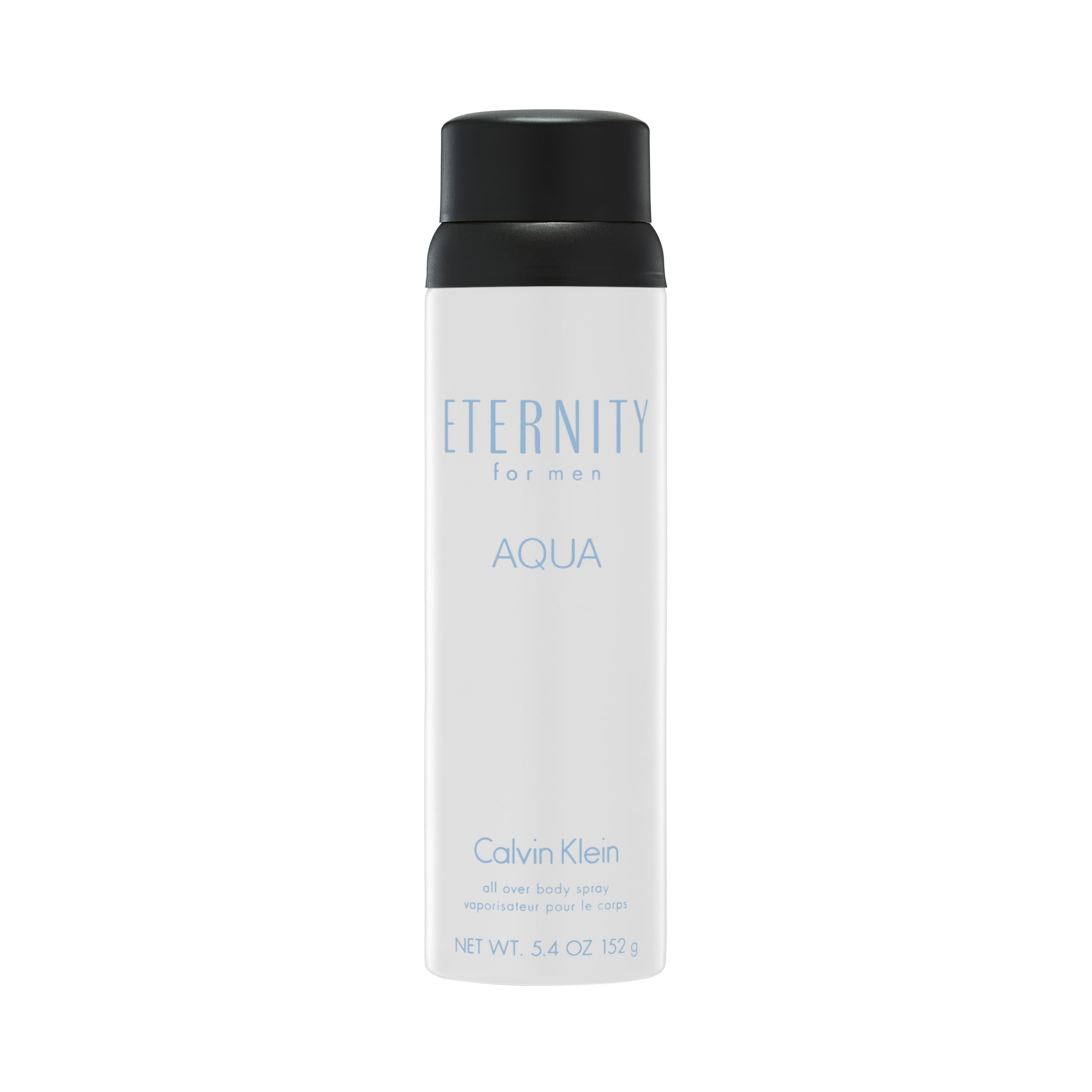 Calvin Klein Eternity Aqua front aerosol can showing minimalist branding and size