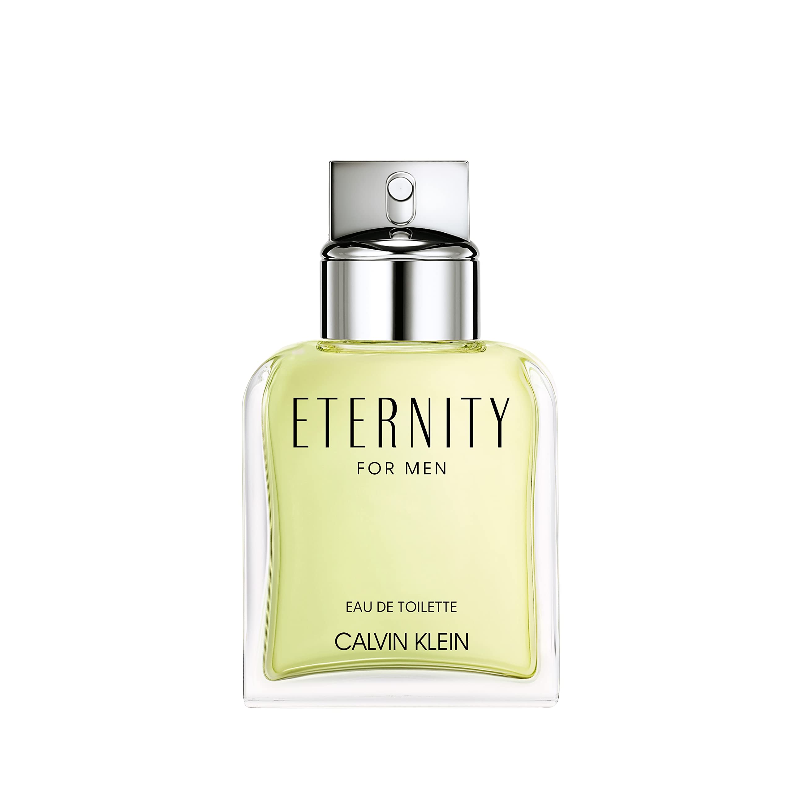 Calvin Klein Eternity front packaging showing elegant bottle and branding benefit: recognizable gift-ready presentation