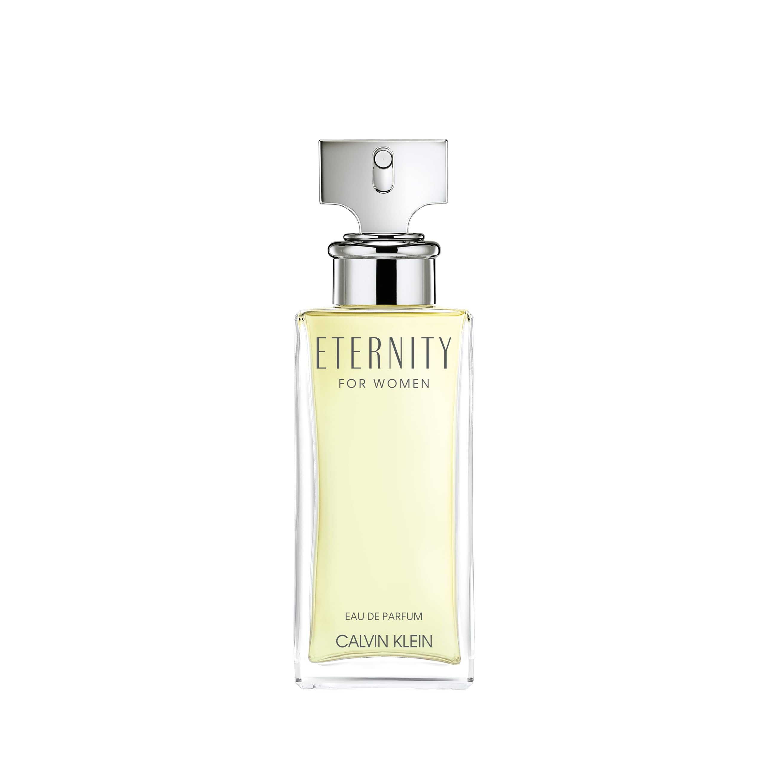 Calvin Klein Eternity front bottle view highlighting elegant design and gift appeal