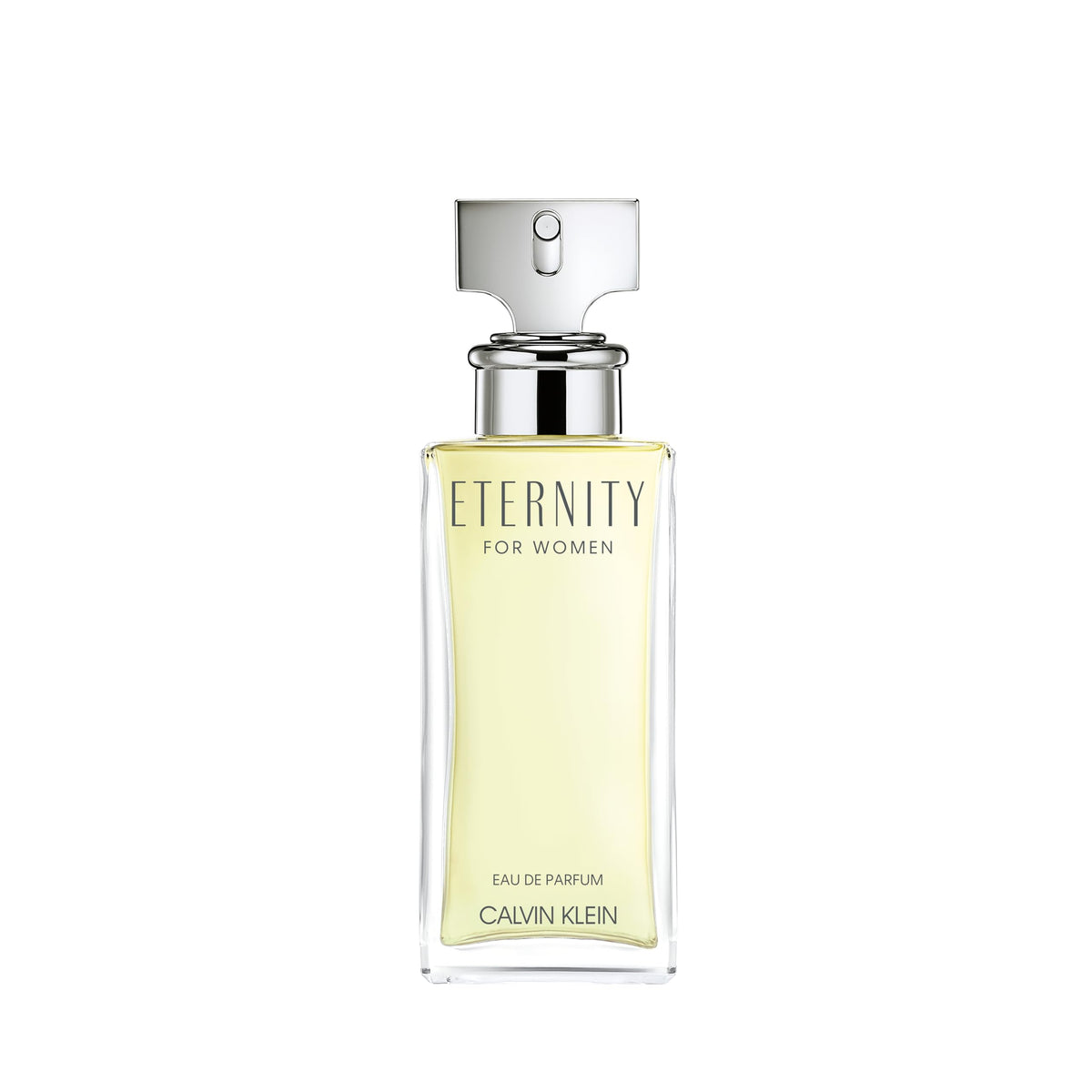 Calvin Klein Eternity front bottle view highlighting elegant design and gift appeal