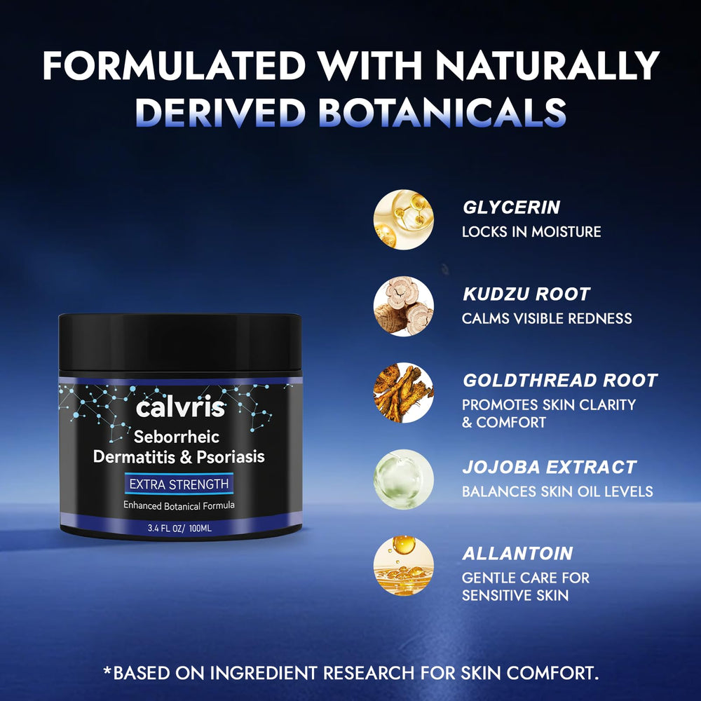 Calvris being applied to scalp demonstrating targeted relief and reduced visible flakes