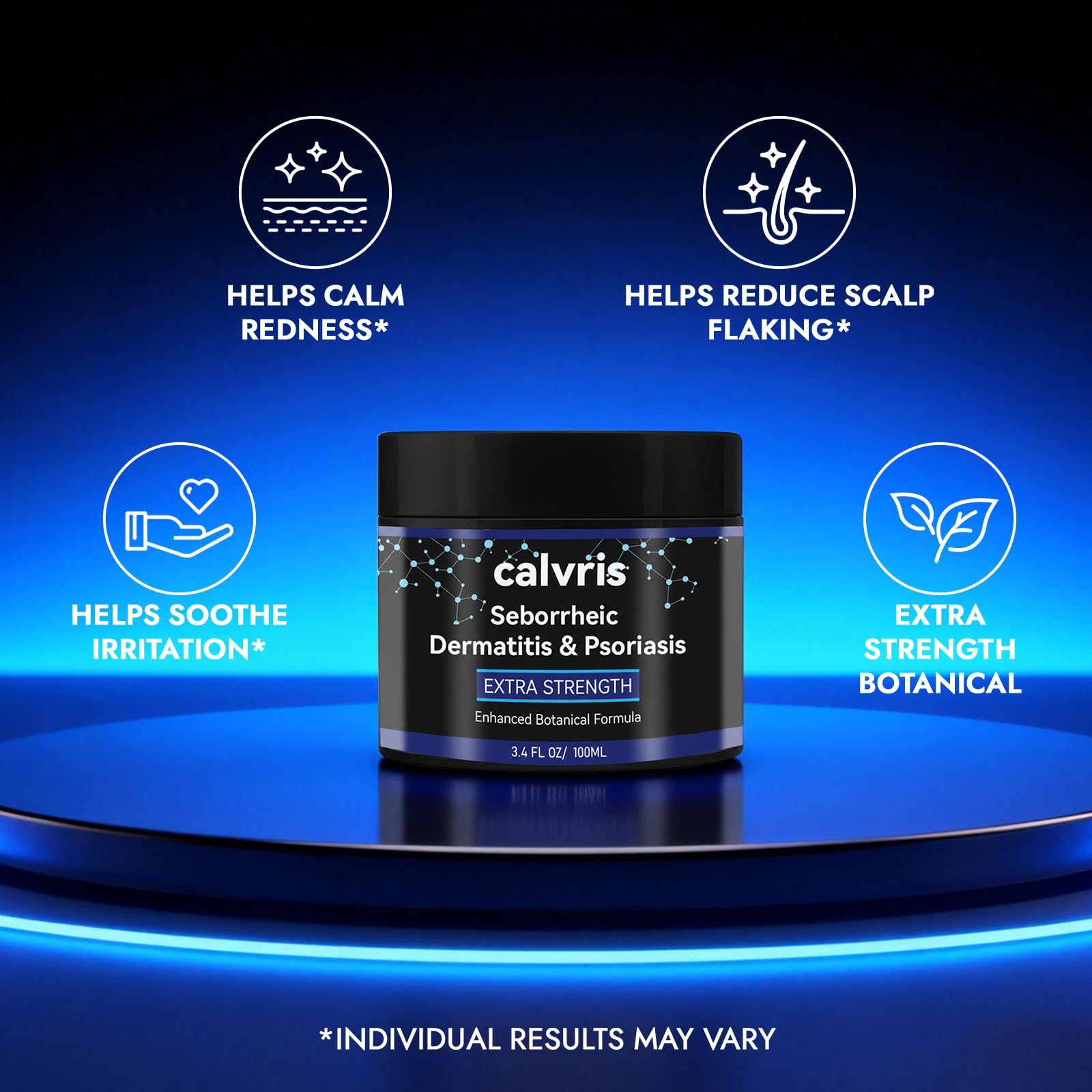 Calvris tube close-up texture displaying lightweight cream that absorbs fast and feels non-greasy