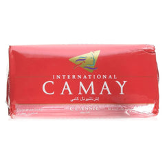 Camay bar close-up texture highlighting moisturizing smooth finish