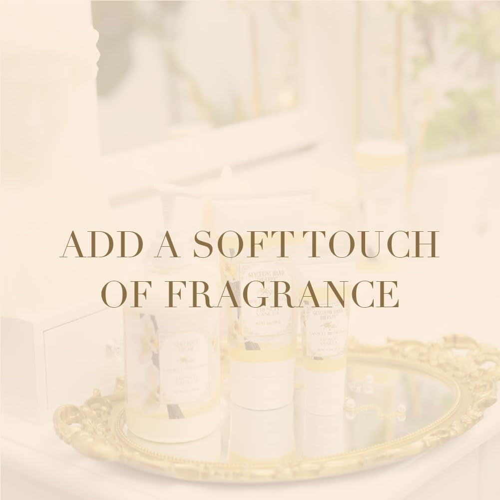 Camille Beckman applying powder to hand, shows gentle skin-refreshing benefit