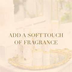 Camille Beckman applying powder to hand, shows gentle skin-refreshing benefit