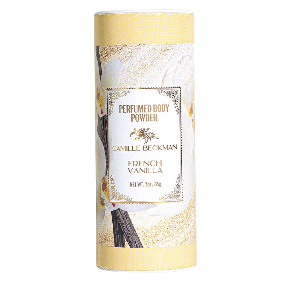 Camille Beckman bottle front packaging showing label and size, conveys quality