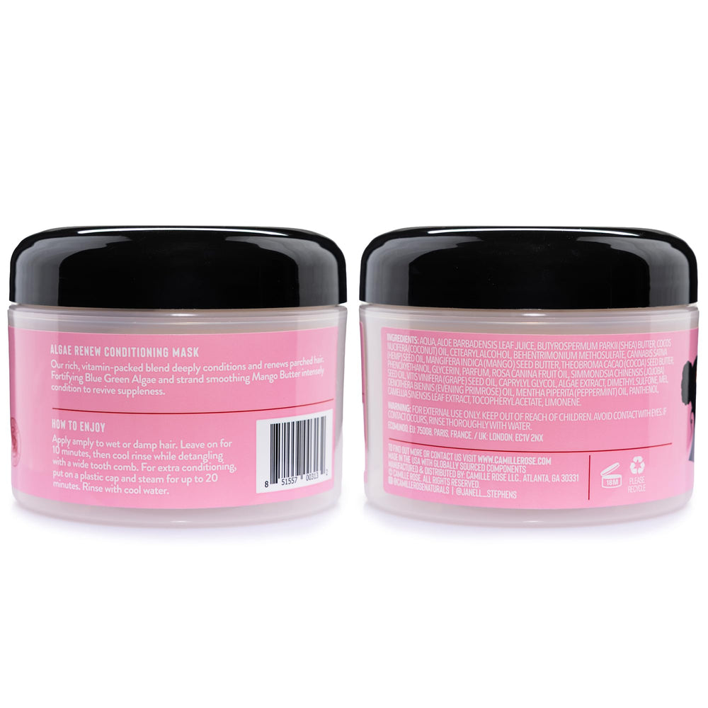 Camille Rose open jar texture of creamy mask demonstrating rich hydration