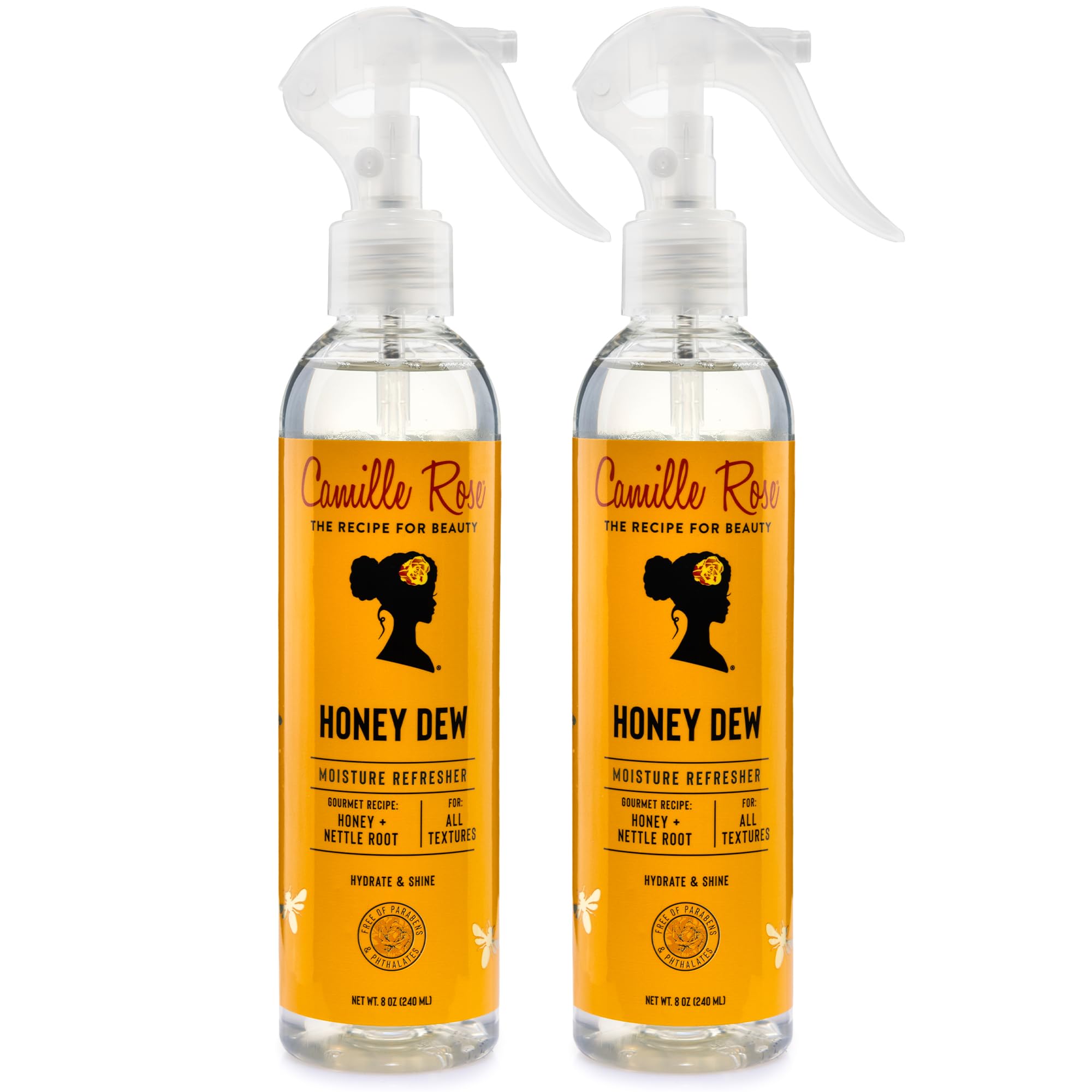 Camille Rose front packaging showing two honey dew bottles for daily refresh