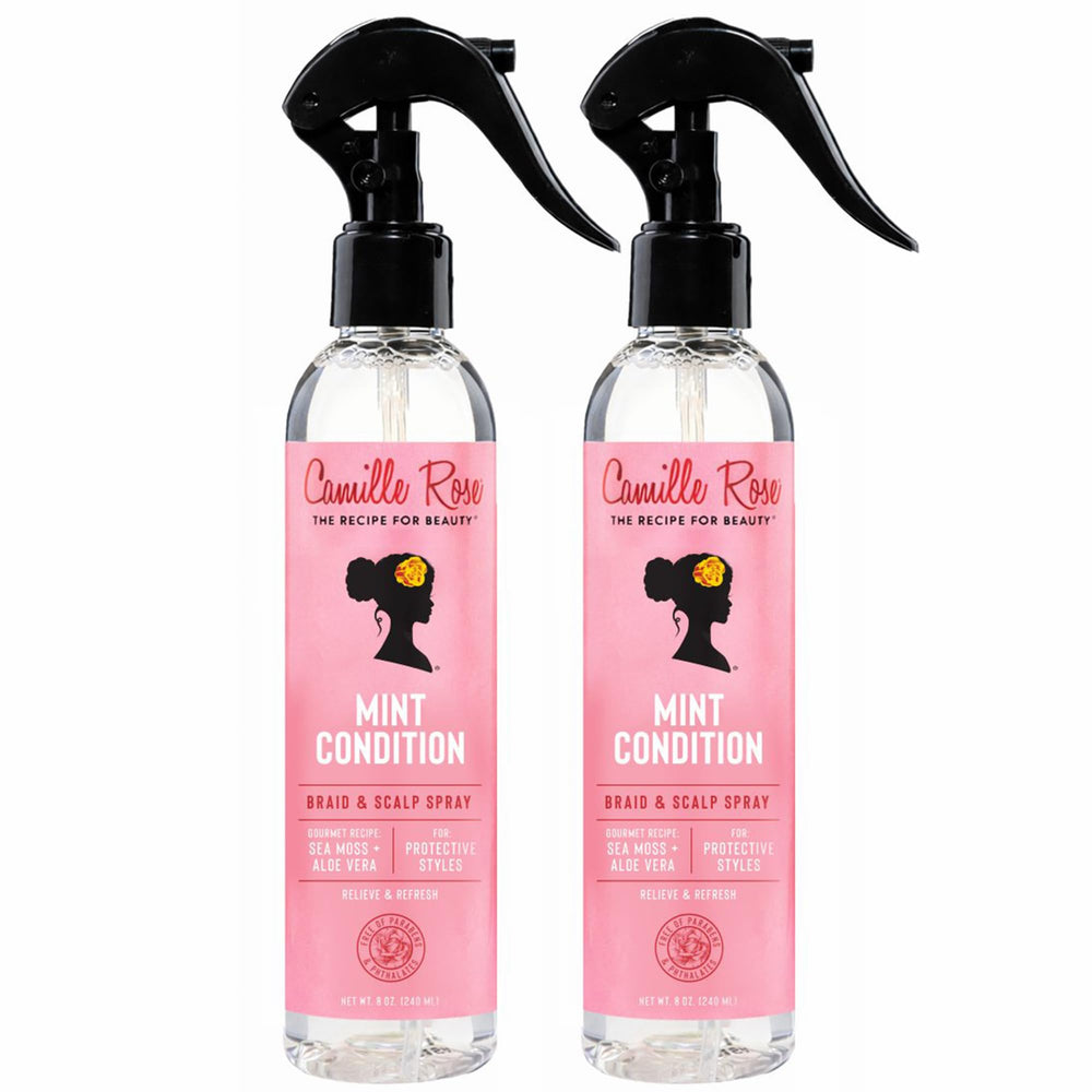 Camille Rose front packaging showing mint condition spray and cooling benefit