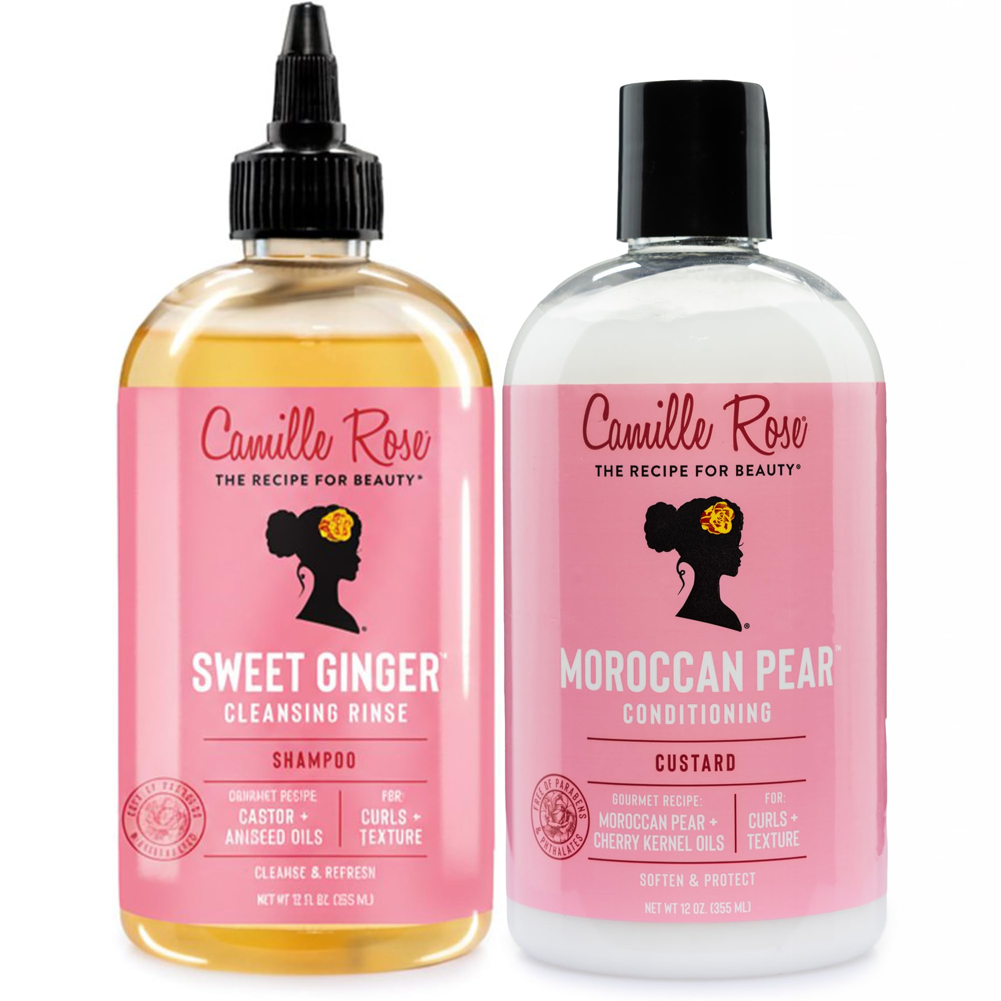 Camille Rose front packaging showing both bottles and clear product identity for easy selection