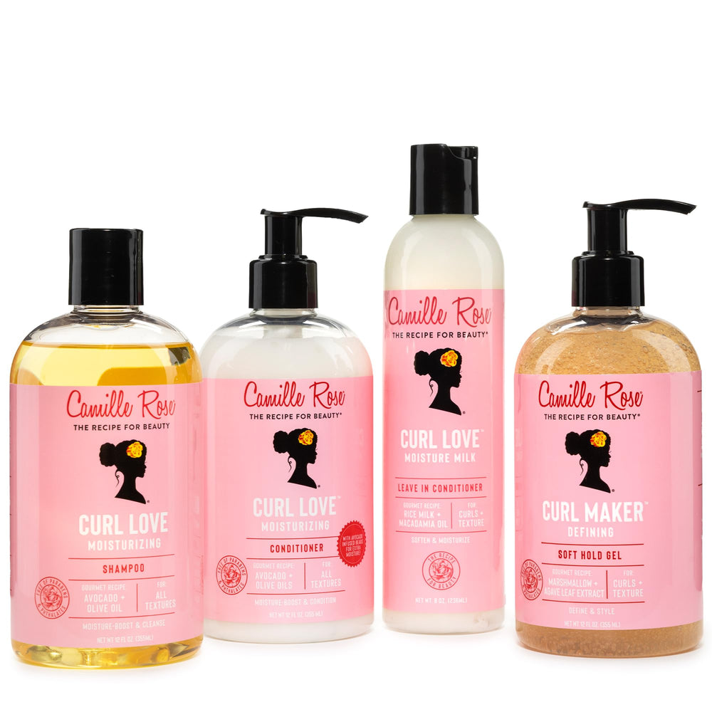 Camille Rose jar on bathroom shelf conveying clean ingredients and routine