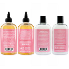 Camille Rose shampoo pump dispensing product highlighting convenient, controlled application