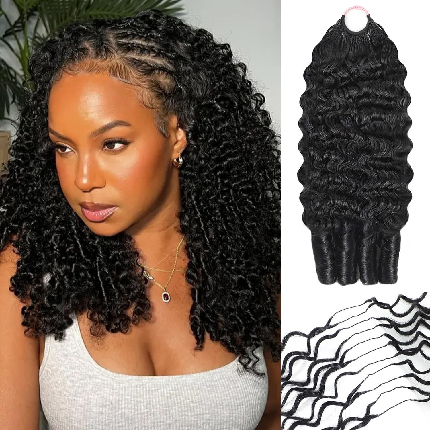 CanaryFly front packaging showing Burmese curly crochet hair and product benefit