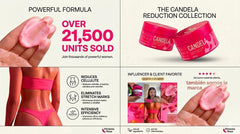 CANDELA being massaged into thigh showing circulation and firming benefit
