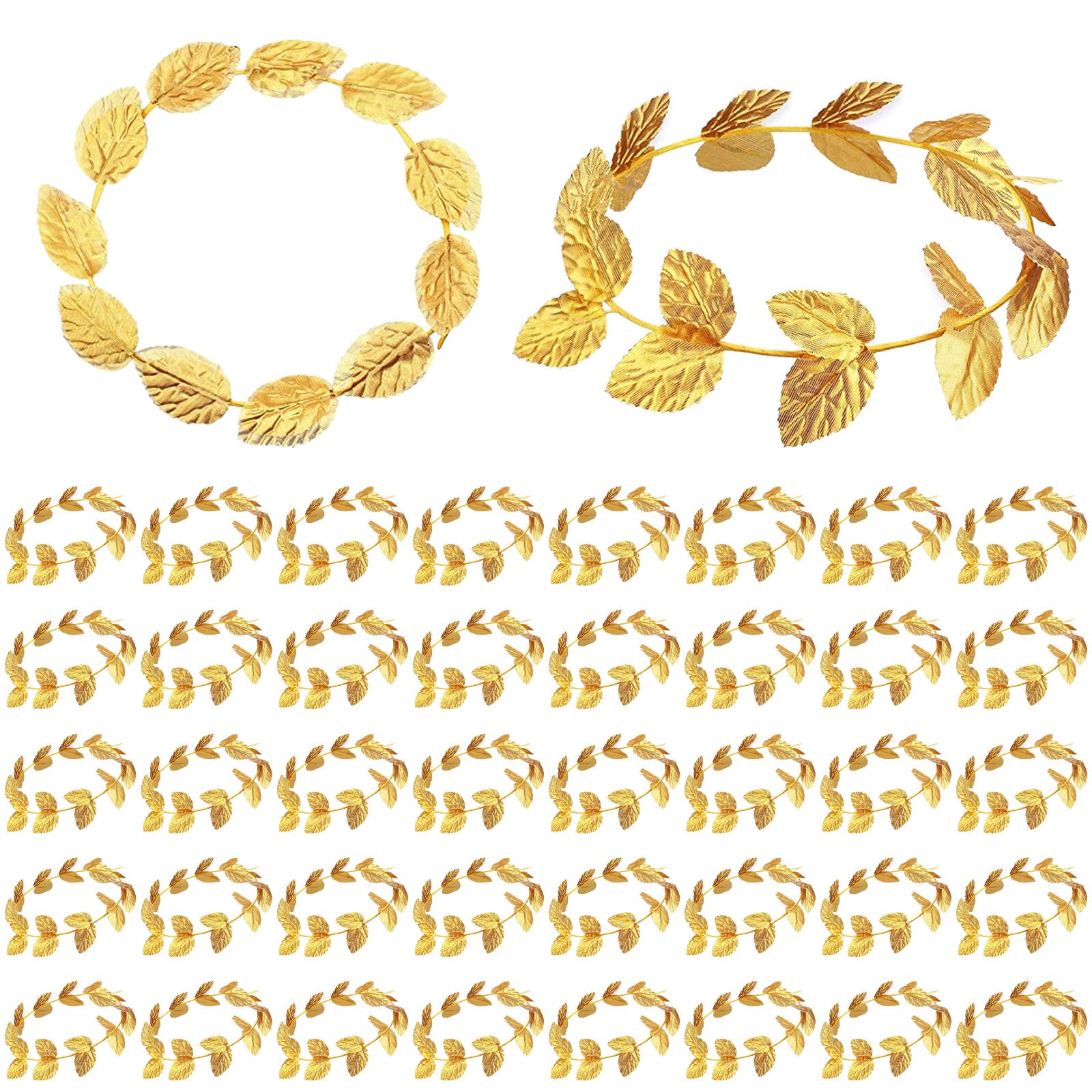 Canlierr gold laurel crown front view showing elegant classical styling and wearable shine