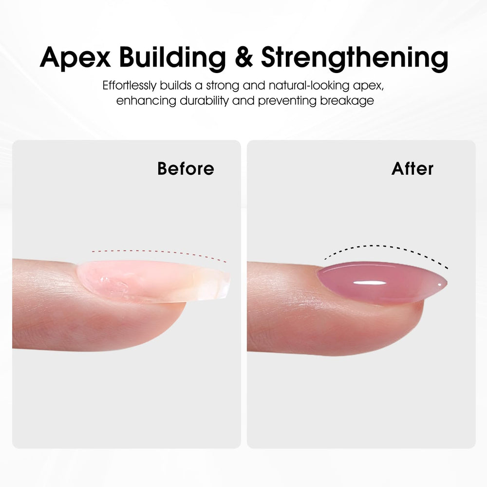 CANNI application on natural nail closeup highlighting even coverage and strength