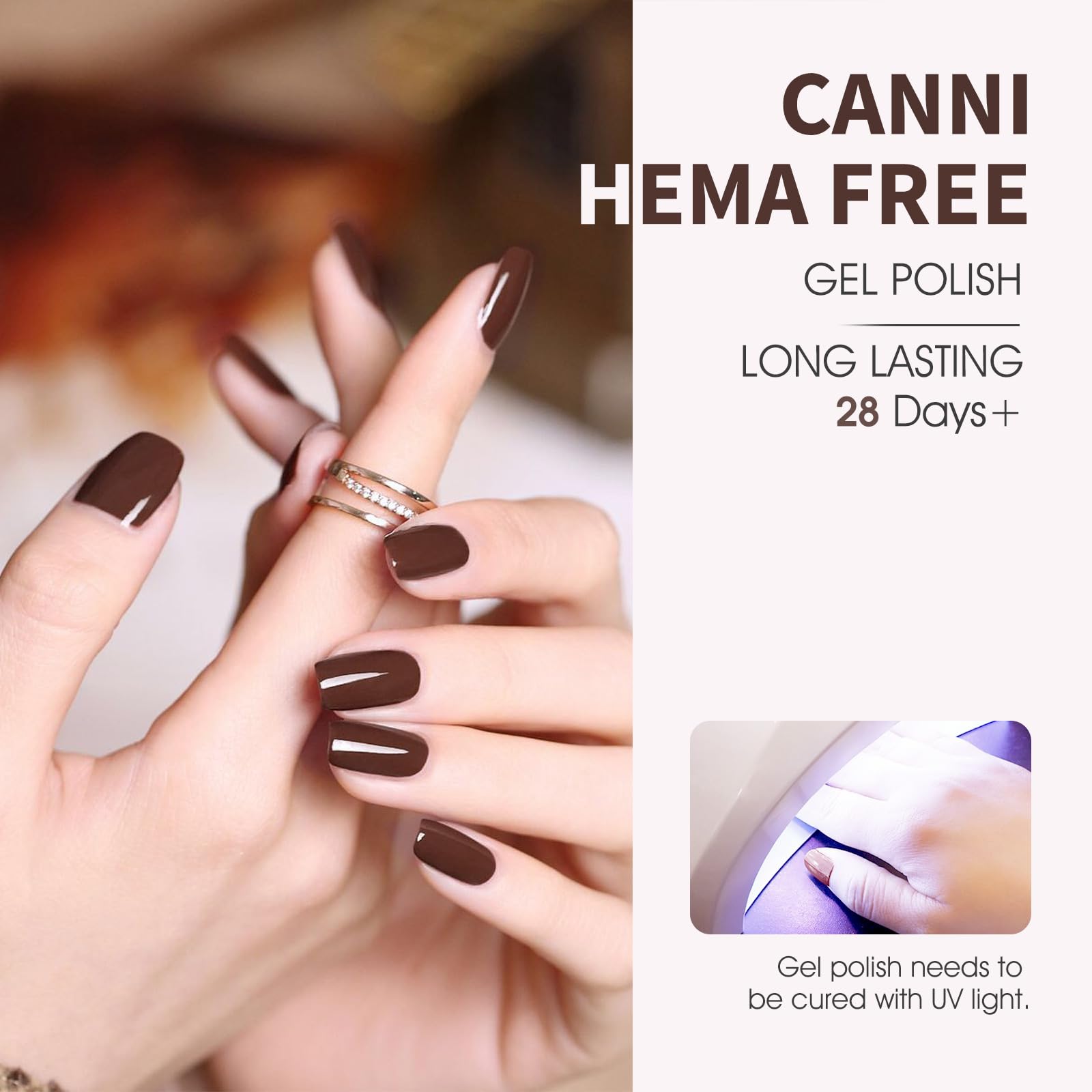 CANNI applied on a nail tip illustrating smooth, opaque coverage