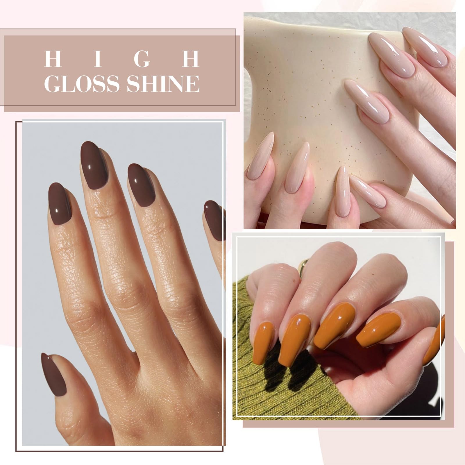 CANNI swatches on a wheel showing the six dark brown tones clearly