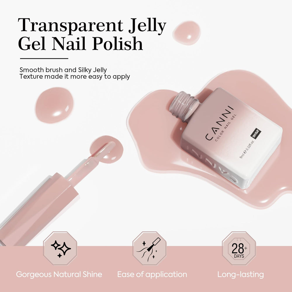 CANNI brush detail with thick bristles for smooth, even gel application benefit