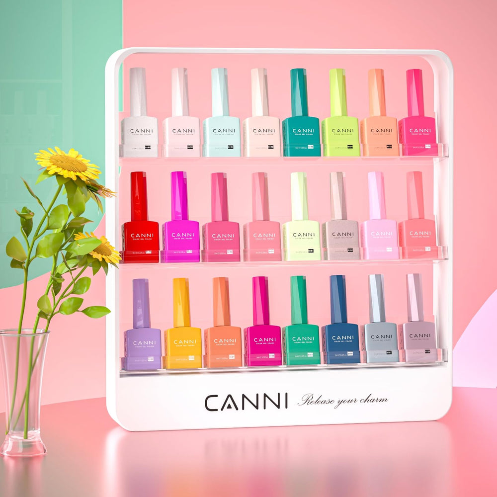 CANNI bottle label and cap detail for easy shade identification