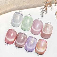 CANNI close-up of magnetic cat-eye stripe creating reflective nail depth