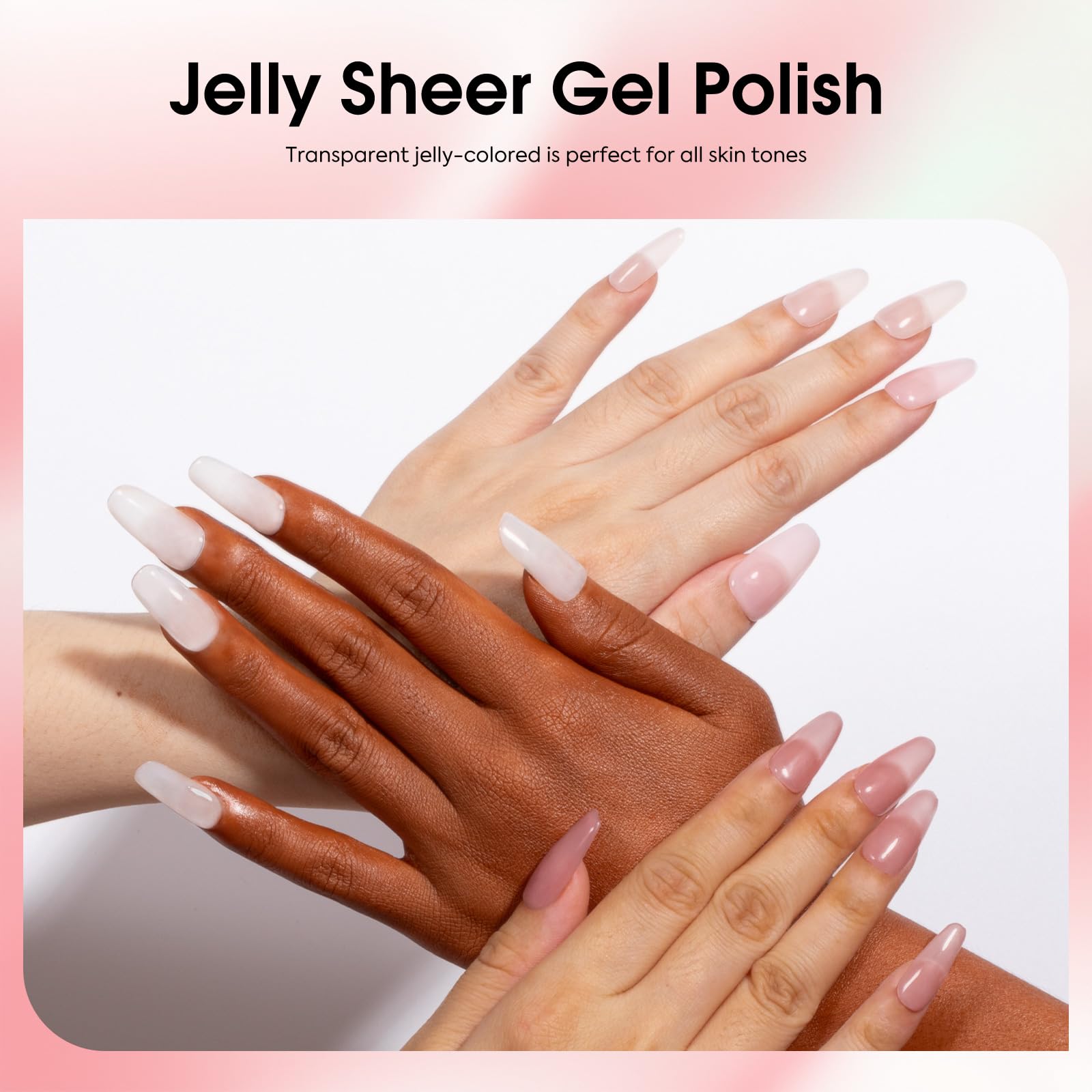 CANNI gel texture close-up highlighting glossy consistency for luminous finish benefit