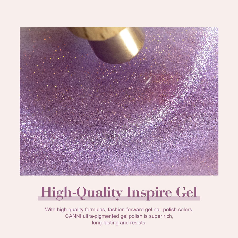 CANNI glitter texture shot showing sparkle and light-catching pigment benefits