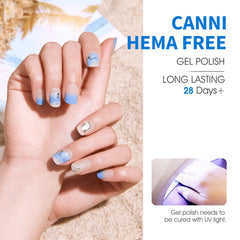 CANNI applied on nails in hand lifestyle image highlighting wearable finish