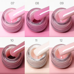 CANNI open bottles top view displaying visible gel colors for fast selection