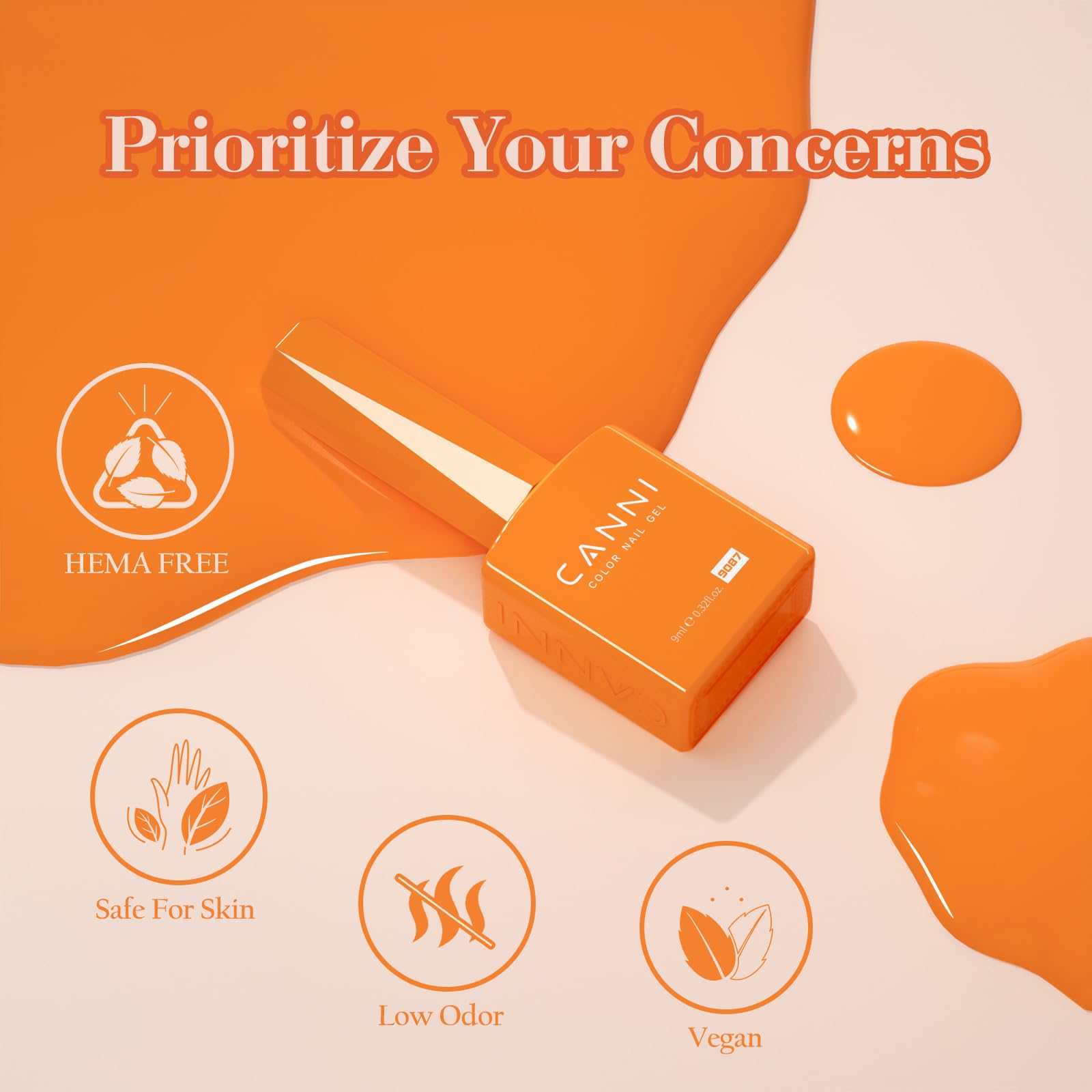 CANNI bottle beside a hand for size comparison, convenient travel and storage benefit