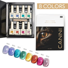 CANNI swatch cards lined up showing rainbow shades for easy color selection