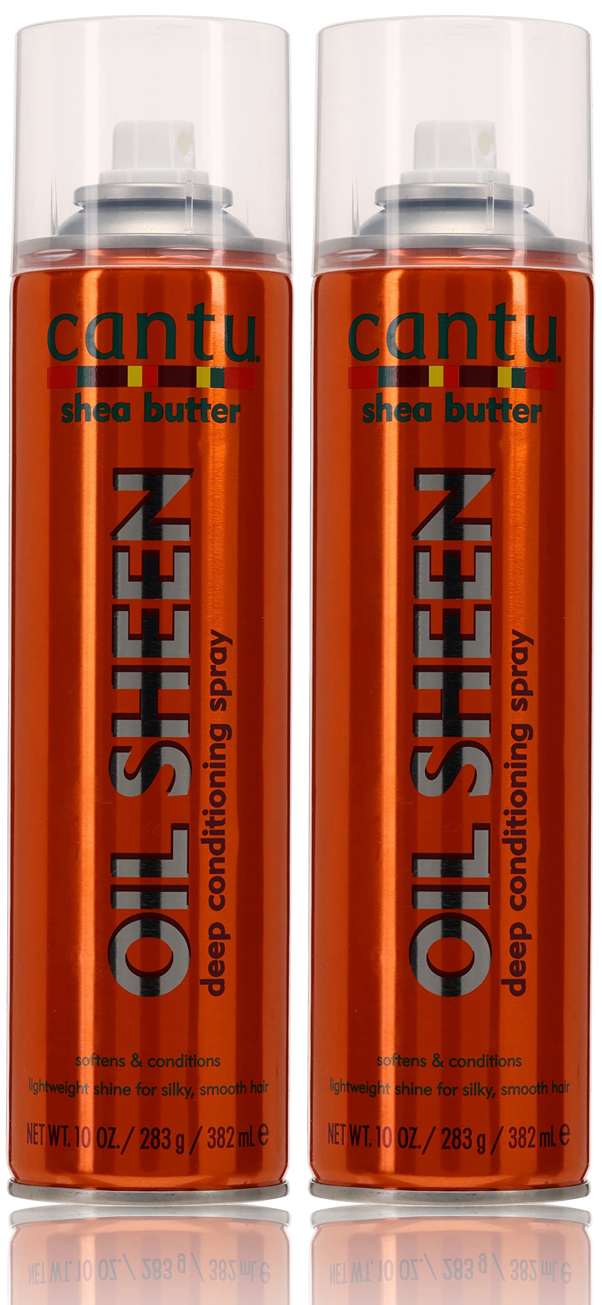 Cantu front packaging 2 pack shows bottles and highlights glossy finish benefit